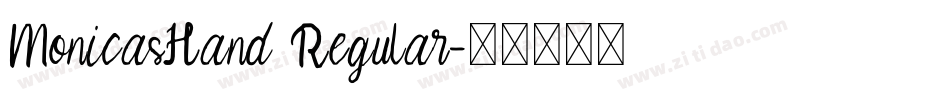MonicasHand Regular字体转换